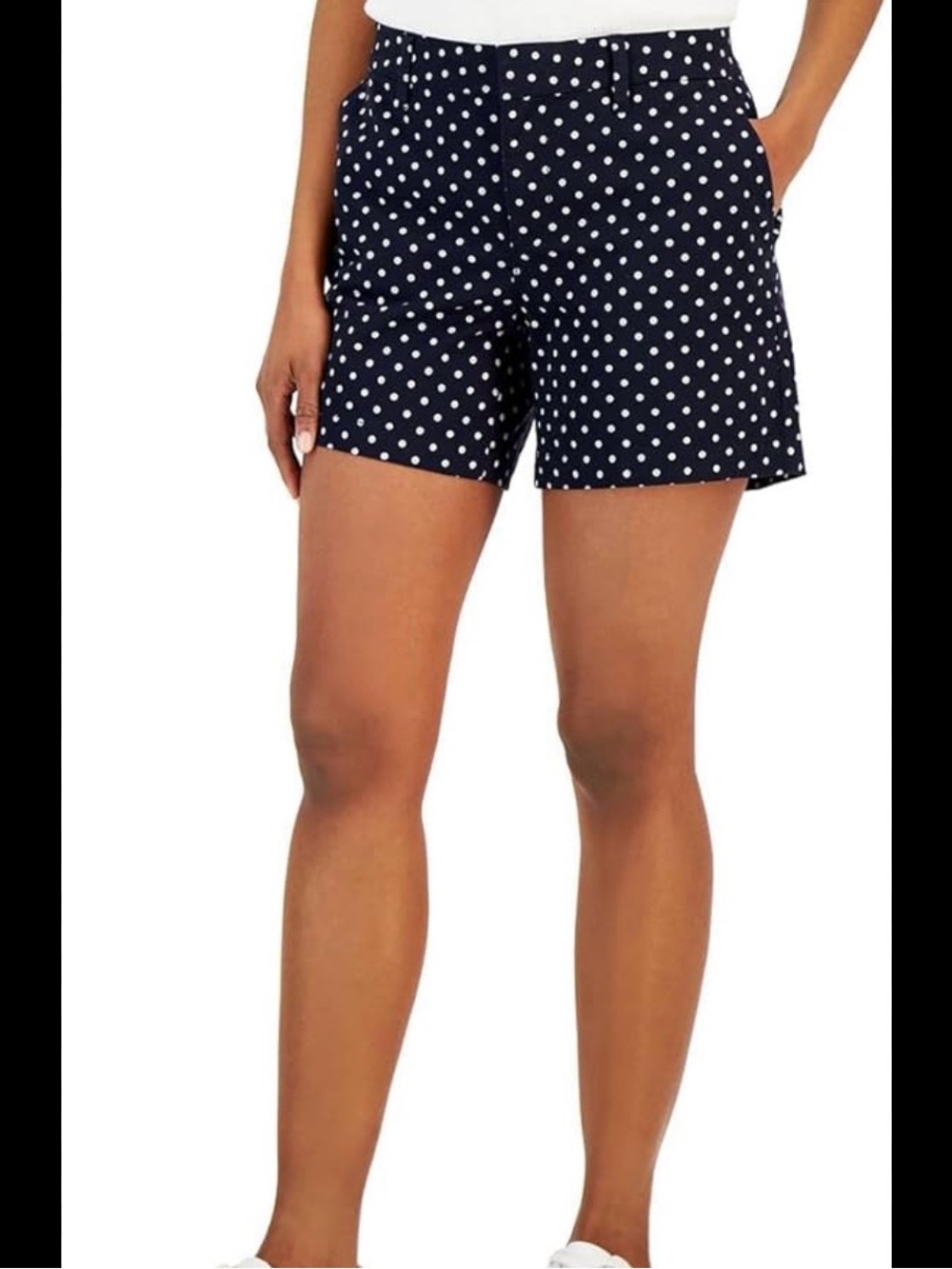 NWT Tommy Hilfiger Hollywood 5 Inch Navy and White Polka Dot Shorts